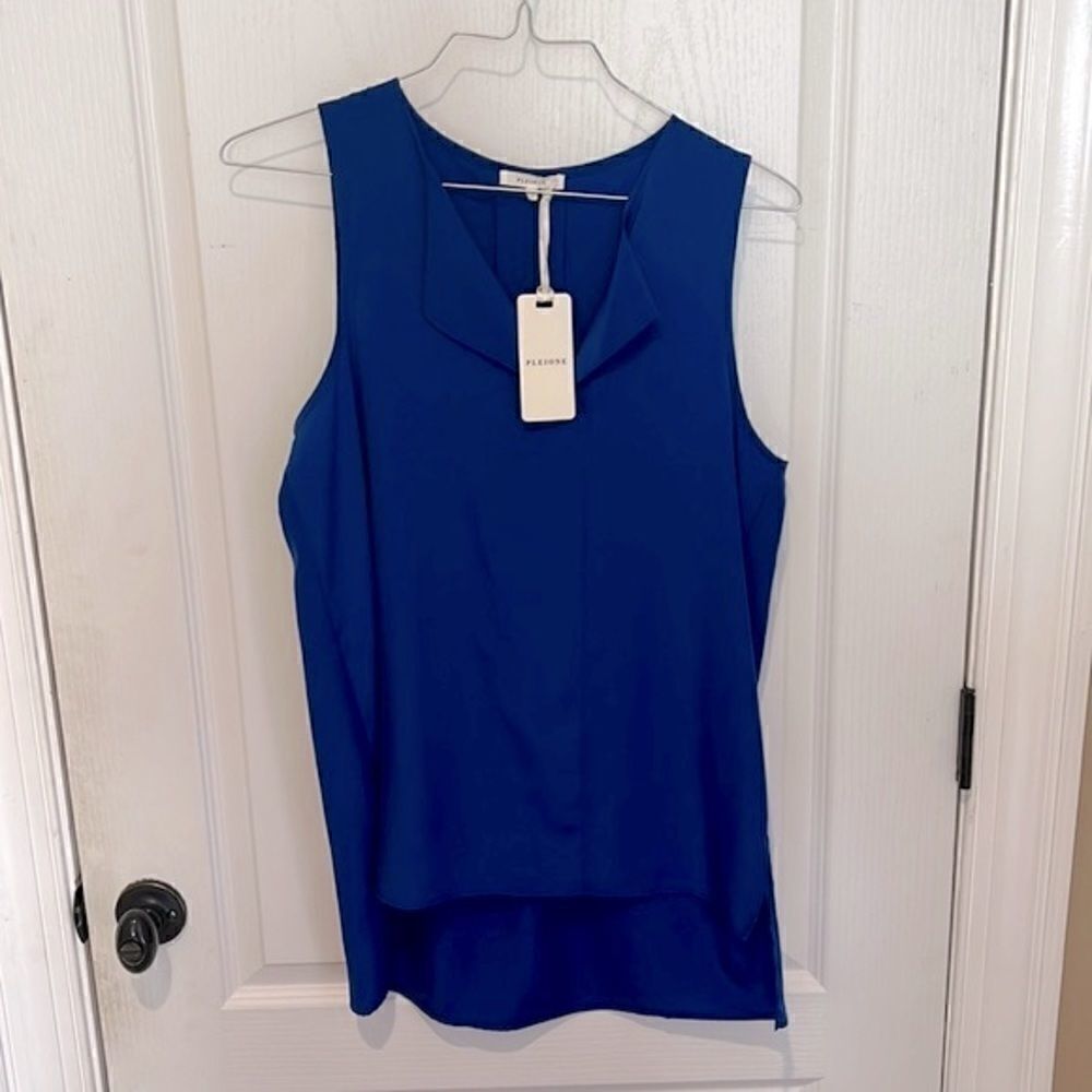 New Pleione High Low Sleveless Blouse